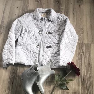 Michael Michal Kors Quilted Grommet Clasp Closure Jacket